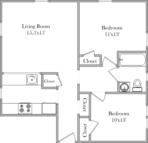 2 bed 2 bath B at Eagles Crossing Apartment , Washington DC, 20032